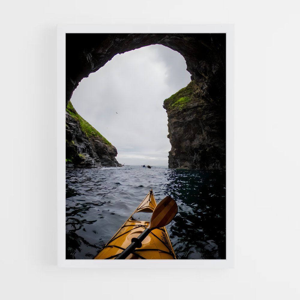 Poster Aventure dans la Grotte – affiche Canoë-kayak (vue 3)